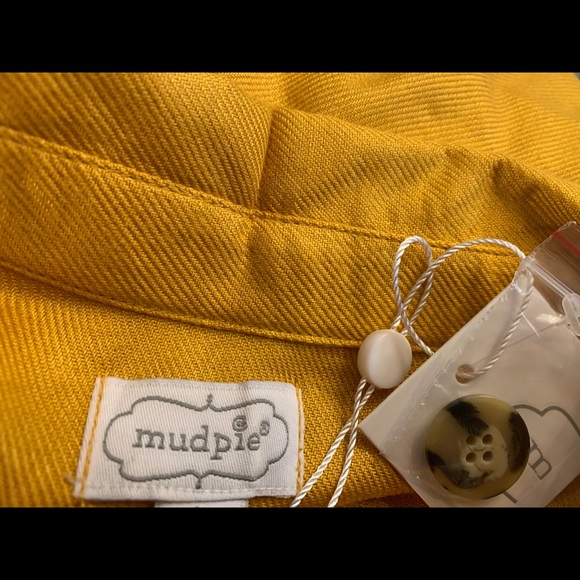 NWT Mud Pie Mustard Yellow Button-Down Dress sz L - Picture 6 of 7